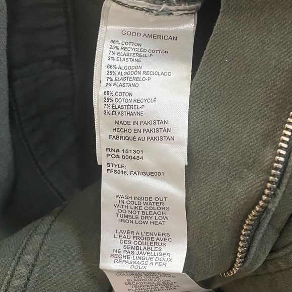 Good American Fit for Success Short Sleeve Forest Green Denim Jumpsuit - Picture 13 of 15